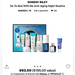BNWT Sunday Riley “Go to Bed with Me” Nighttime Routine